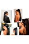 Synthetic Long Straight Claw Ponytail Wigs Clip In AH Tail Hair Ponytail - 4