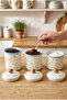 3-Piece Set of 6-Piece Enamel Jars with Lids 1 Liter, 1.3 Liter, 1.5 Liter - Spice Jar, Dowry Jar, Yogurt Fermentation Jar, Multi-Purpose Jar - 2