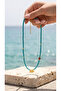 Natural Stone Necklace with Turquoise Beads, Carnelian & Spiral Charm - 3