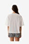 Women Stylish Short Sleeve White T-Shirt - 5