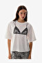Women Stylish Short Sleeve White T-Shirt - 2
