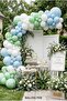 20-Piece Macaron Green Macaron Blue White Pastel 11 Inch Birthday Party Balloon Set - 4
