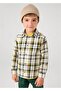 Boy's Polen Series Plaid Long Sleeve Shirt 2-10 Years Beige