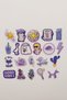 Purple Color Themed Hologram Stickers 21 Pieces Sticker Pack Waterproof Laptop Thermos Phone Sticker Set - 2