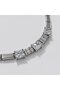 Xuping Vip Quality Antiallergic Three Baguette Cut Zircon Stone Silver Bracelet - 2