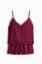 Lace-trimmed satin pyjamas - 5