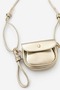 Mini Muse Crossbody Bag with Adjustable Strap Detail - Gold - 3