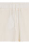 White Plus Size Women's Shorts with Elastic Waistband - 6
