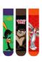 Licensed Bugs Bunny Tazmania Daffy Duck Men's Socks 3-Pack Adult Cotton Socks Daily Socks Gift Socks Lt21523