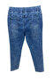 Plus Size Stoned Denim Women's Trousers - 2