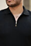Men's Zippered Collar Short Sleeve Tshirt - 3