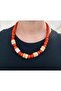 Orange Glass Basement Pendant Glass Bead Necklace - 2