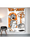 Tom and Jerry Classic Wall Covering Wall Tapestry First Quality Satin Fabric Poster
