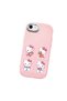 iPhone Se 2022 Compatible Case Camera Protector Pink Silicone Couple Phone Case with Kitty Pattern - 3