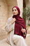 Modern Ring Pattern Jacquard Shawl Series Claret Red - 2