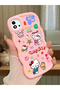 Realme C11 2021 Compatible Case Camera Protector Pink Silicone Couple Phone Case Kitty Pattern