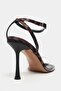 Vesper Leopard Satin Transparent Front Thin Heeled Women's Shoes - 6