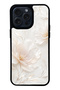 iPhone 15 Pro Max Ivory Pearl Blossom Design Glossy Phone Case