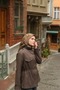 Amore Chain Pattern Viscose Scarf - Brown - 3