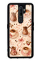 Oppo A5 2020 Glossy Phone Case with Blush Coffee Bow Design