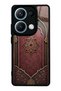 Xiaomi Redmi Note 13 Pro 4g Burgundy Glossy Phone Case with Ottoman Emblem Design