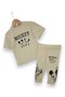 Girl's Summer Mickey Printed 2-Piece Thin Set with Tights and T-Shirt for Ages 4-12 - 3