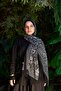 Petra Nazende Patterned Shawl - Gray Black - 4