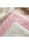 Aura Pure Luxury Sherpa Lined Hair Knit Knitwear Baby Blanket 100*100 - Soft Textured Pink Winter Blanket - 4