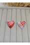Elegant Textured Layered Three-Dimensional Design Heart Earrings with Color Options