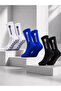 3 Pairs Unisex Special Series White Black Blue Anti Slip Non Slip Silicone Towel Sole Seamless Match Pro Athlete Socks - 8