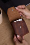 Viral Genuine Leather Mini Wallet and Card Holder with Money Compartment and Snap Closure, Unisex, Capacity for 5 Cards - 2