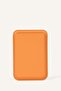 Magsafe Unisex Faux Leather Orange Card Holder I6568Axns