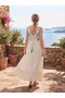 Women's Indian Embroidered Lined Long Strap Dress - 3