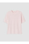 Pink Crew Neck Modal Blend Women's T-Shirt - 5