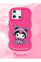 Redmi 11A Compatible Case Camera Protector Red Silicone Couple Phone Case Kuromi Pattern - 2