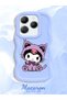 Infinix Hot 40 Pro Compatible Case Camera Protector Blue Silicone Couple Phone Case Kuromi Pattern - 2