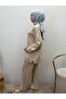 Stone-Embellished Two-Piece Modest Tunic and Pants Set - 4