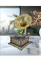 Vintage Wooden Gramophone with Brass Work – Handcrafted Decorative Showpiece(D:14.5''L:14.5''H:24'') - 2