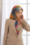 وشاح من القطن والحرير بنمط الباتيك LS2204 11-زعفران-متعدد الألوان - 4