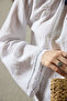 Collar Pleated Detailed Muslin Shirt White - 3