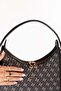 Women's Daily Stylish Hand and Shoulder Bag Sp.1187 Black Text - 4