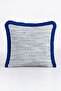 Polka Dot Geometric Fringe Pillowcase - Elegant Speckled Navy Blue Navy Blue Tassel Throw Pillow Cover - 6