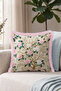Floral Romantic Spring Elegant Bird Motif Fringed Pillowcase-Boho Cream Pink Tassel Throw Pillow Cover - 7