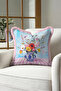 Pastel Decorative Fringed Pillowcase with Floral Vase - Artistic Bohemian Pink Tassel Throw Pillow Cover - 4