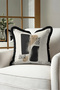 Modern Abstract Decorative Geometric Fringed Pillowcase - Artistic Minimal Tassel Throw Pillow Cover - 6