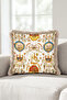 Baroque Fringed Pillowcase with Exotic Figures - Authentic Safari Eclectic Mink Tassel Throw Pillow Cover - 3