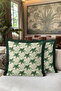 Exotic Palm Tropical Fringe Pillowcase - Island Bohemian Green Cream Gray Tassel Throw Pillow Cover - 7
