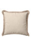 Luxurious Striped Ecru Elegant Fringed Pillowcase - Stylish Marine Beige Cream Mink Tassel Throw Pillow Cover - 2