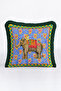 Exotic Elephant Motif Fringed Pillowcase - Oriental Bohemian Blue Green Black Tassel Throw Pillow Cover - 7