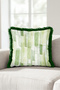Modern Abstract Geometric Design Fringed Pillowcase - Artistic Cream Black Tassel Throw Pillow Cover - 6